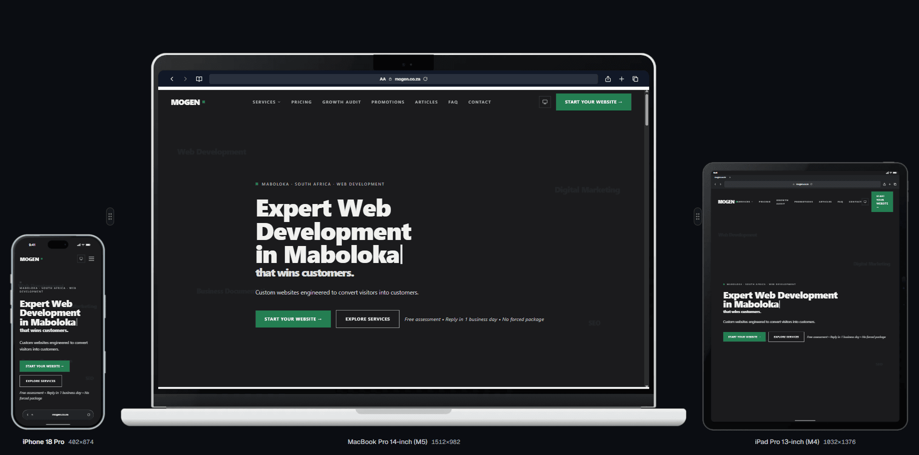 Mogen — Mogen's own site — services, SEO and local discovery for South African businesses.